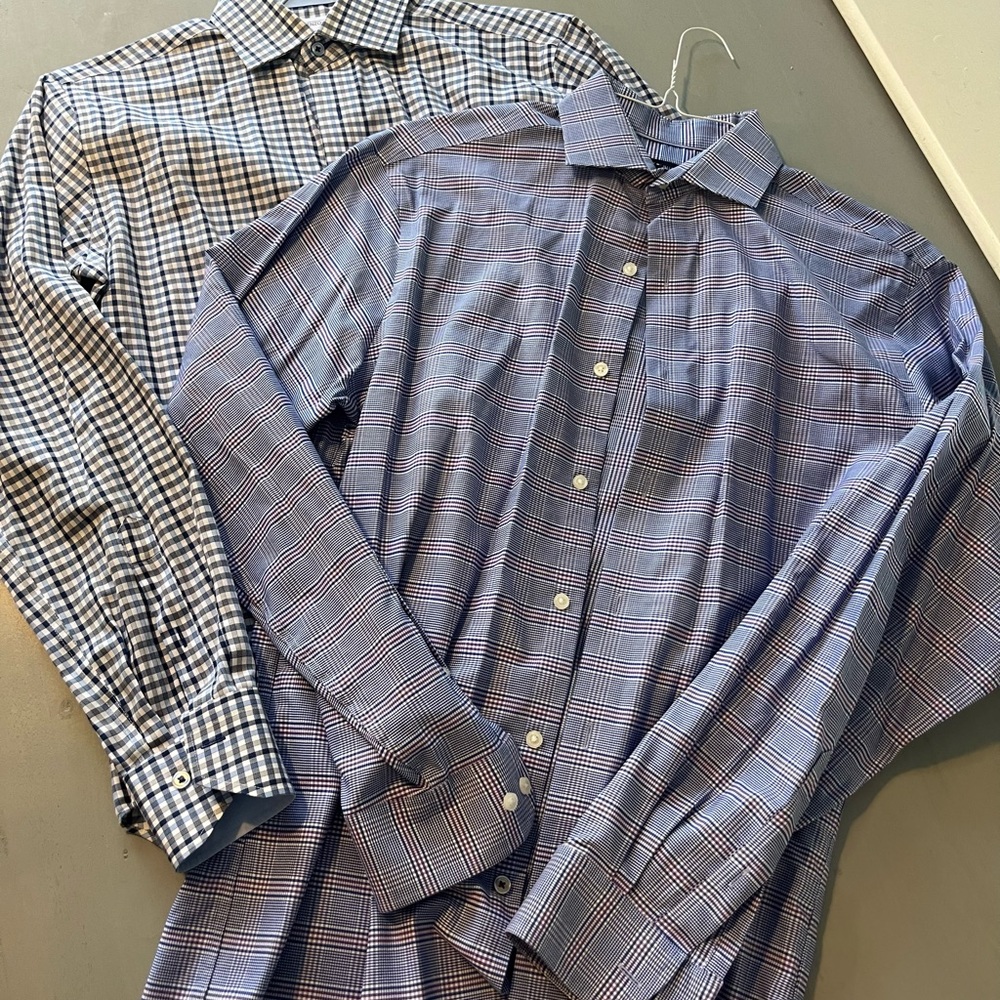 Set of 2 Men’s Tommy Hilfiger & Lorenzo Uomo Dress Shirts | 15 34/35